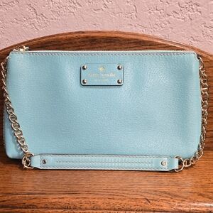 kate spade Wellesly Shoulder Bag with Chain Strap Robin Egg Blue